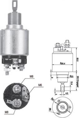 Magneti Marelli 940113050558 - Тягове реле, стартер autocars.com.ua