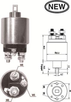 Magneti Marelli 940113050560 - Тягове реле, стартер autocars.com.ua