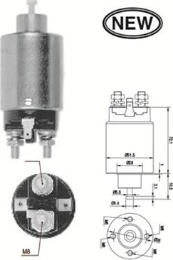 Magneti Marelli 940113050566 - Тягове реле, стартер autocars.com.ua