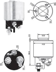 Magneti Marelli 940113050572 - Тяговое реле, стартер avtokuzovplus.com.ua