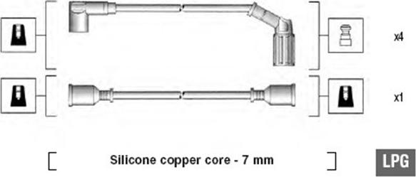 Magneti Marelli 941065070543 - Комплект проводів запалювання autocars.com.ua