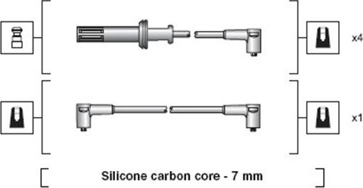 Magneti Marelli 941318111117 - Комплект проводов зажигания avtokuzovplus.com.ua