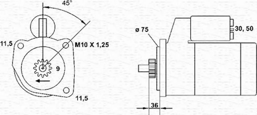 Magneti Marelli 943241001010 - Стартер autocars.com.ua