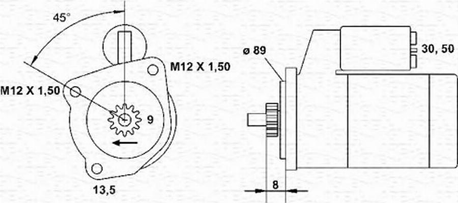 Magneti Marelli 943241016010 - Стартер avtokuzovplus.com.ua