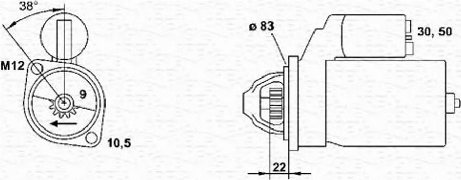 Magneti Marelli 943241035010 - Стартер autocars.com.ua