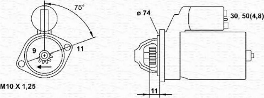 Magneti Marelli 943241051010 - Стартер avtokuzovplus.com.ua