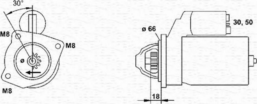 Magneti Marelli 943251110010 - Стартер autocars.com.ua