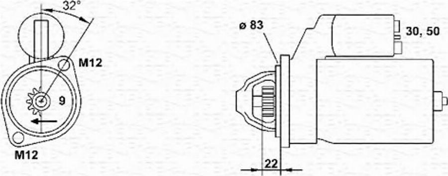 Magneti Marelli 943251334010 - Стартер autocars.com.ua