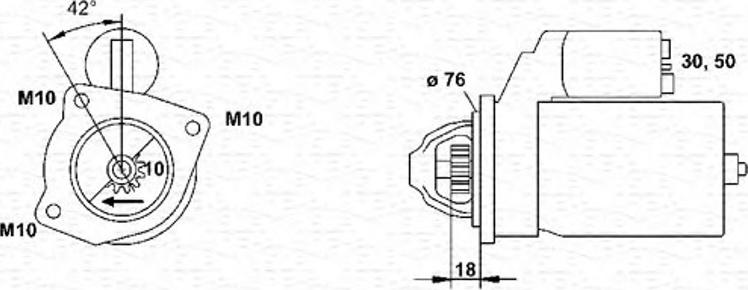 Magneti Marelli 943251335010 - Стартер autocars.com.ua