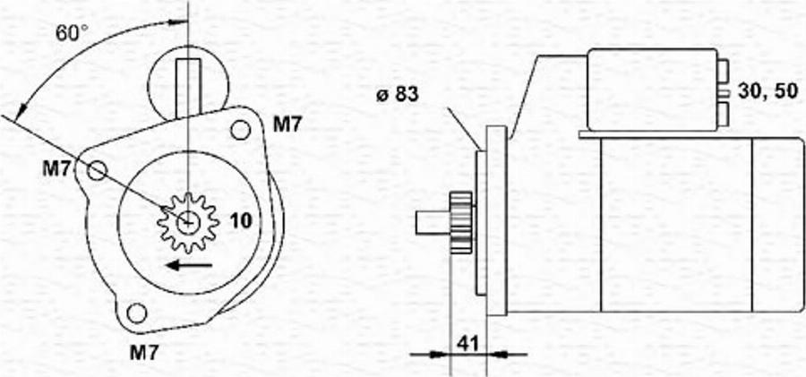 Magneti Marelli 943251421010 - Стартер autocars.com.ua