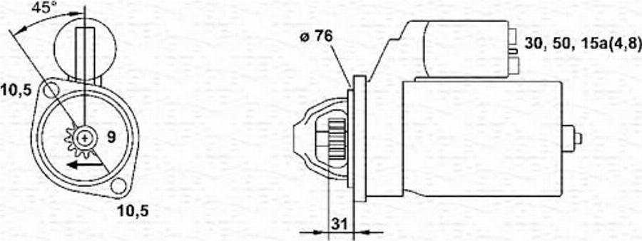 Magneti Marelli 943251485010 - Стартер autodnr.net