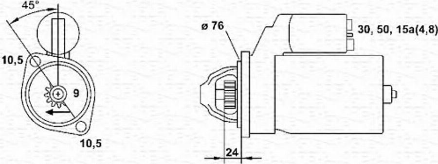 Magneti Marelli 943251609010 - Стартер autocars.com.ua