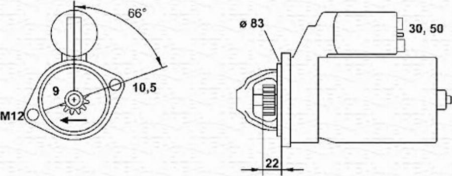 Magneti Marelli 943251644010 - Стартер autocars.com.ua