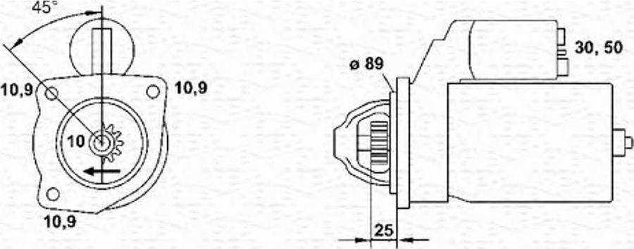 Magneti Marelli 943252274010 - Стартер autocars.com.ua