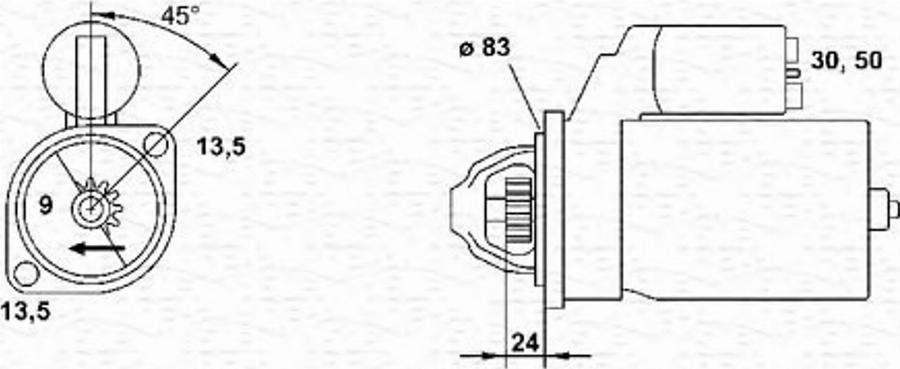 Magneti Marelli 943252281010 - Стартер autocars.com.ua