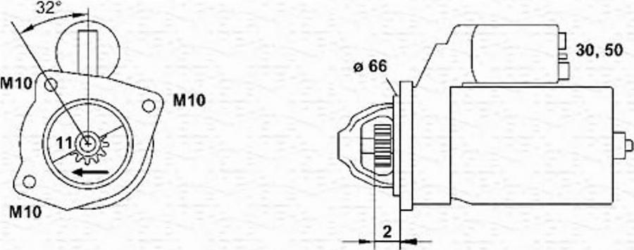 Magneti Marelli 943253105010 - Стартер autodnr.net