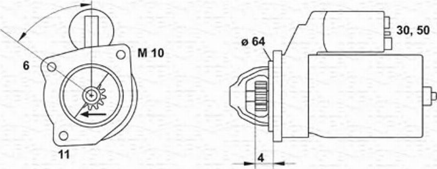 Magneti Marelli 943253113010 - Стартер autocars.com.ua