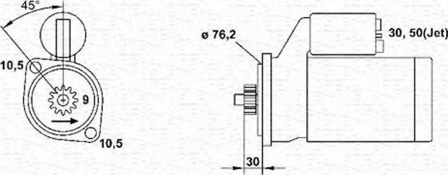 Magneti Marelli 943253156010 - Стартер avtokuzovplus.com.ua