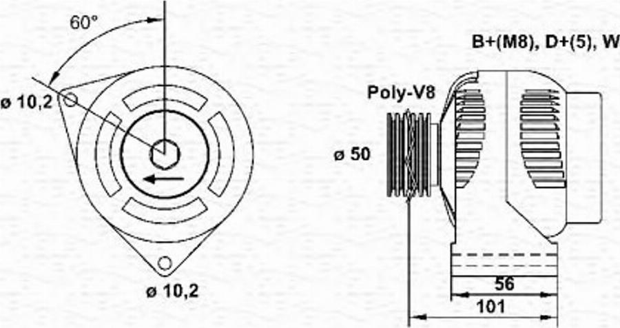 Magneti Marelli 943346039010 - Генератор autodnr.net