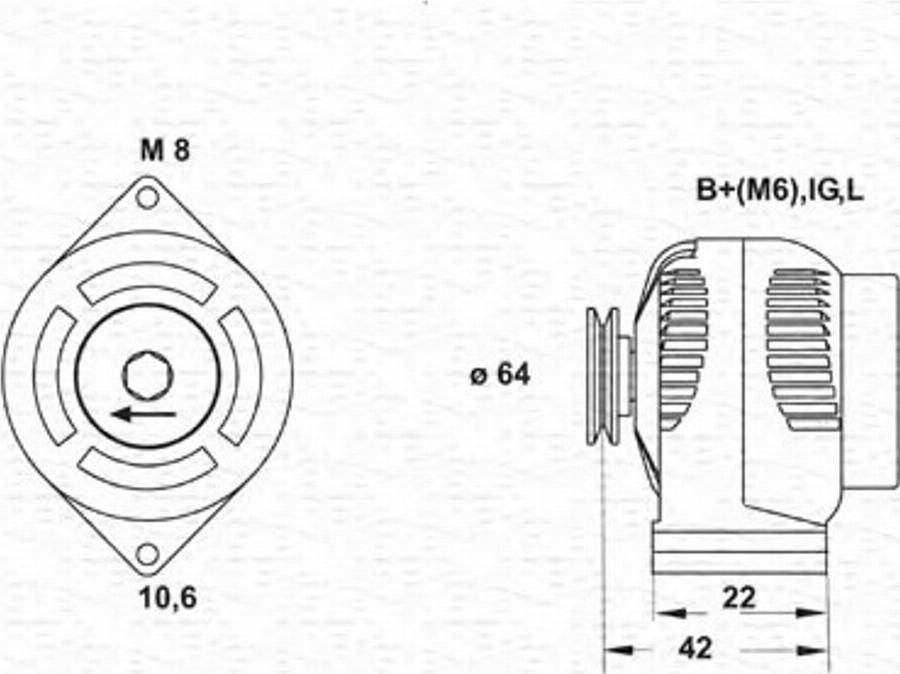 Magneti Marelli 943346068010 - Генератор avtokuzovplus.com.ua