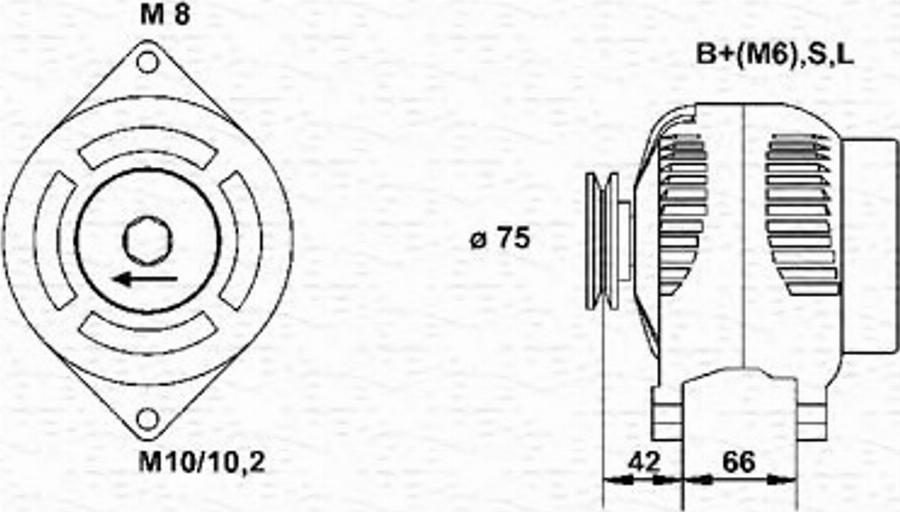 Magneti Marelli 943346072010 - Генератор autocars.com.ua