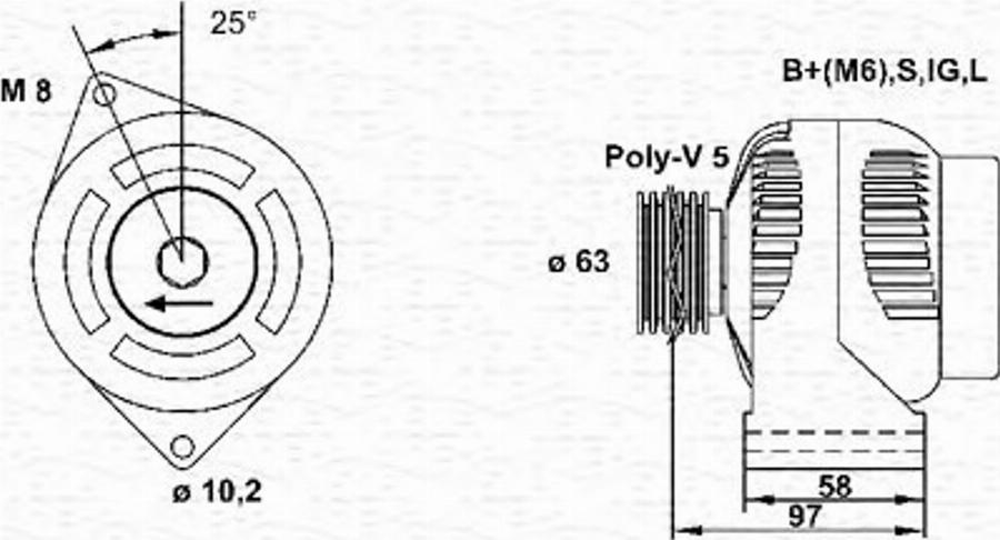 Magneti Marelli 943346075010 - Генератор autodnr.net