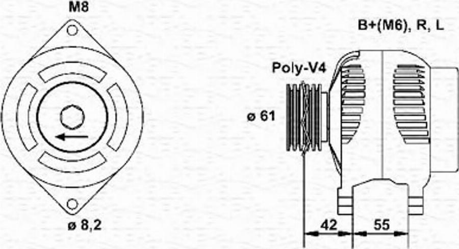 Magneti Marelli 943346088010 - Генератор autodnr.net