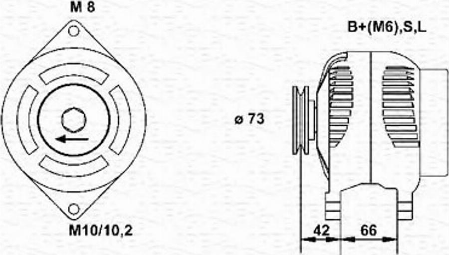 Magneti Marelli 943346133010 - Генератор avtokuzovplus.com.ua