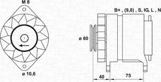 Magneti Marelli 943346136010 - Генератор autodnr.net