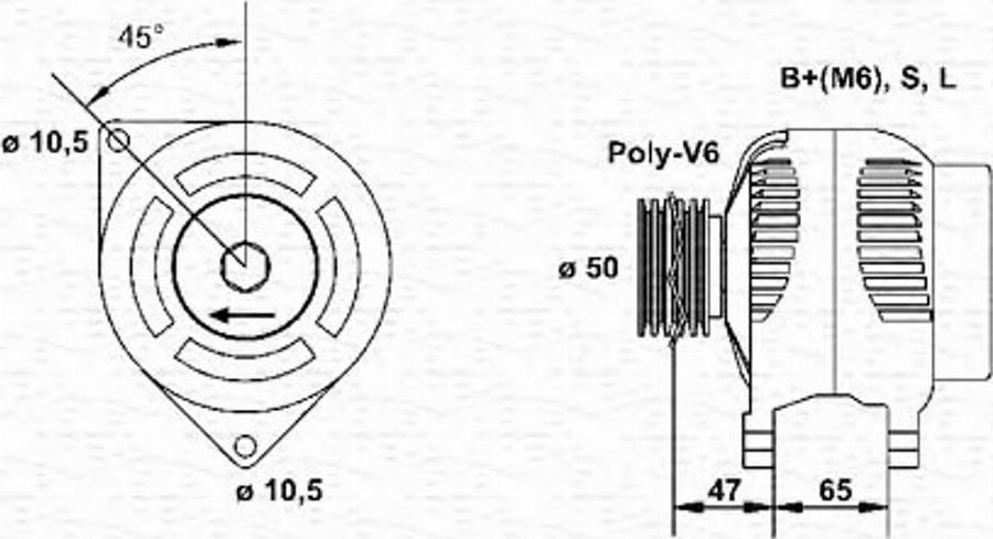 Magneti Marelli 943346145010 - Генератор autodnr.net