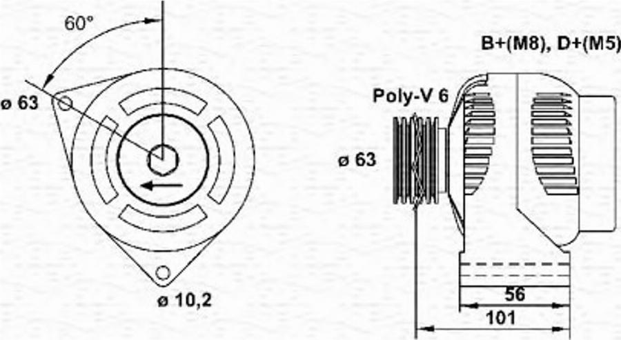 Magneti Marelli 943346223010 - Генератор avtokuzovplus.com.ua