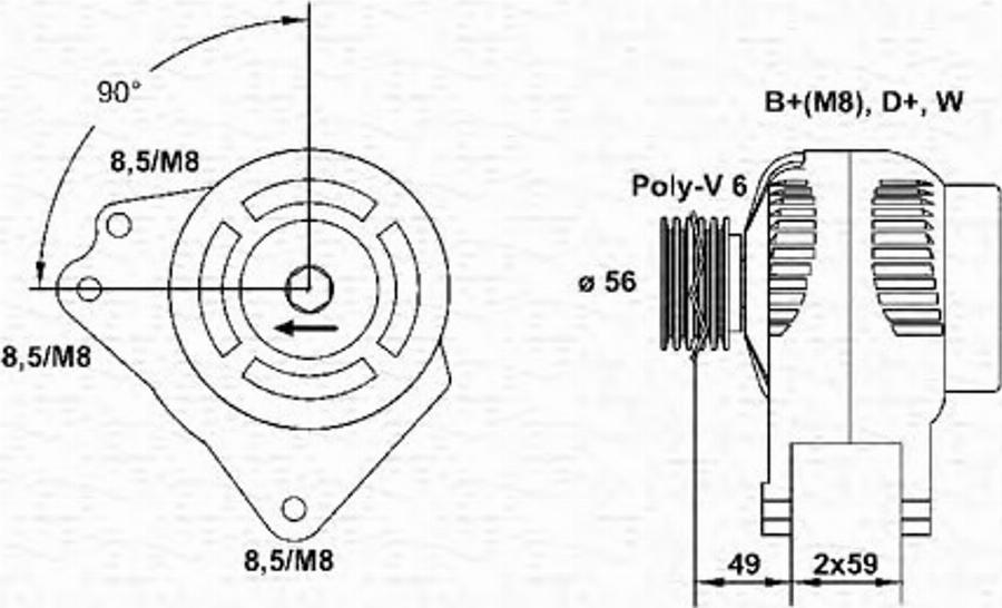 Magneti Marelli 943354097010 - Генератор avtokuzovplus.com.ua