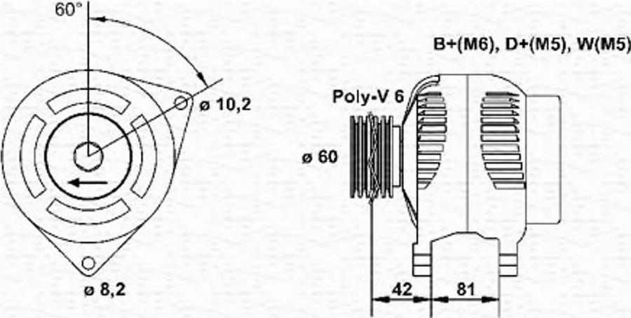 Magneti Marelli 943355001010 - Генератор autodnr.net