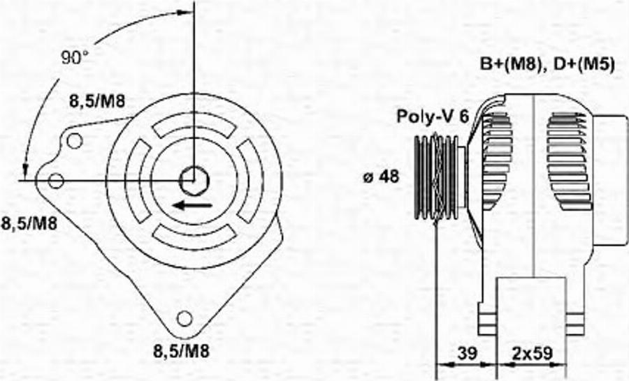 Magneti Marelli 943355003010 - Генератор autodnr.net