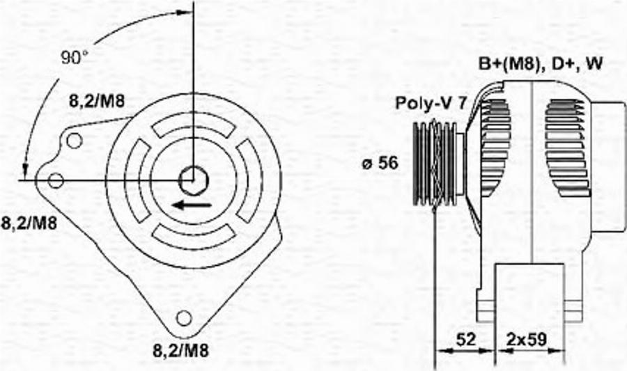 Magneti Marelli 943355011010 - Генератор avtokuzovplus.com.ua