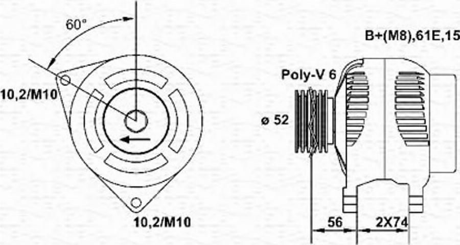 Magneti Marelli 943355040010 - Генератор avtokuzovplus.com.ua