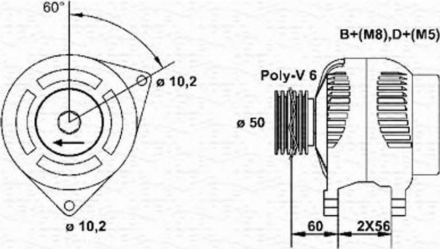 Magneti Marelli 943 35 505 401 0 - Генератор avtokuzovplus.com.ua