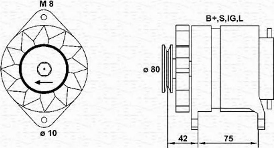 Magneti Marelli 943355076010 - Генератор avtokuzovplus.com.ua