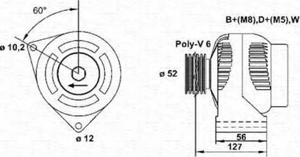 Magneti Marelli 943355095010 - Генератор avtokuzovplus.com.ua