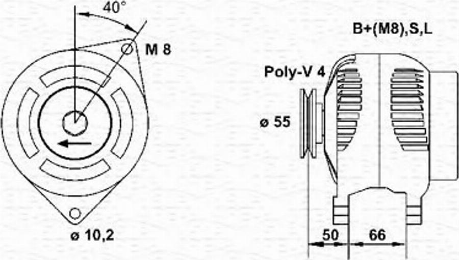 Magneti Marelli 943355116010 - Генератор avtokuzovplus.com.ua