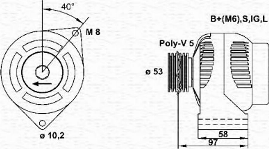 Magneti Marelli 943355126010 - Генератор autodnr.net