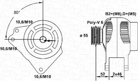 Magneti Marelli 943355144010 - Генератор avtokuzovplus.com.ua