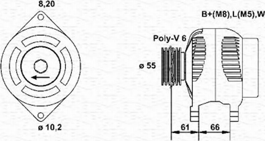 Magneti Marelli 943355149010 - Генератор autodnr.net