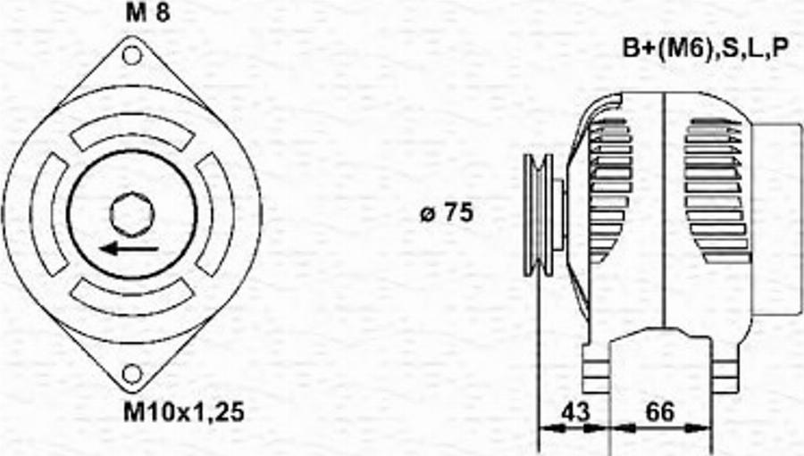 Magneti Marelli 943355172010 - Генератор avtokuzovplus.com.ua