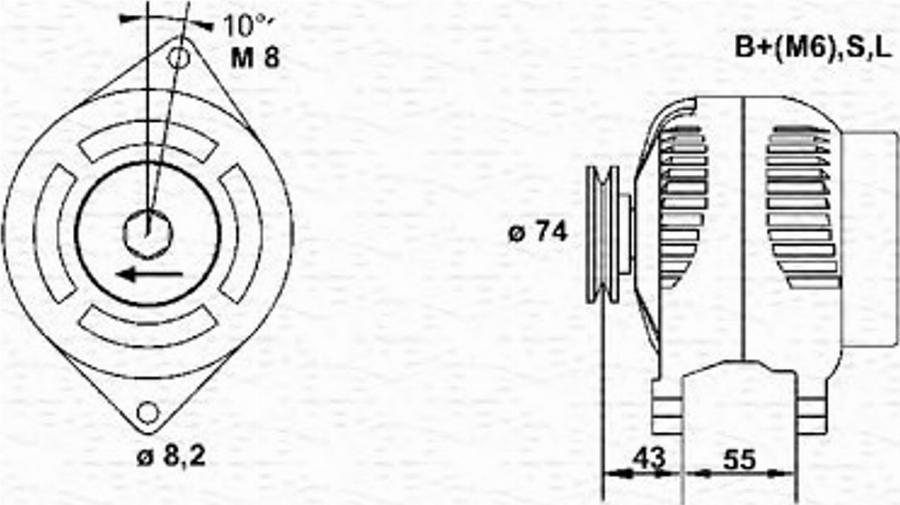 Magneti Marelli 943355182010 - Генератор autodnr.net