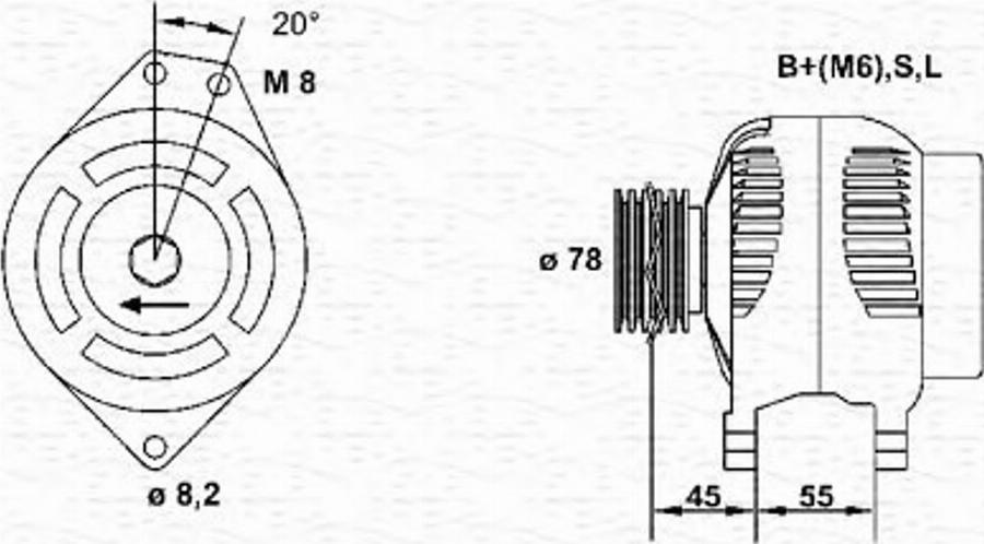 Magneti Marelli 943355183010 - Генератор avtokuzovplus.com.ua