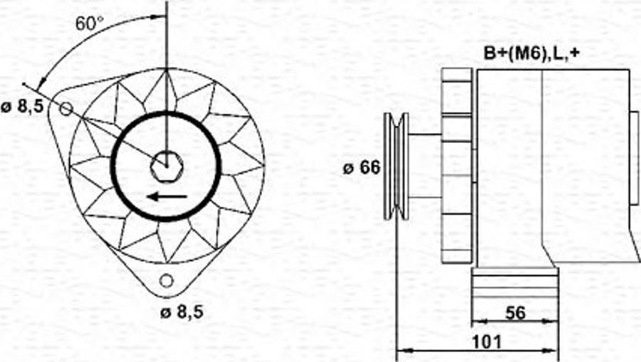 Magneti Marelli 943356108010 - Генератор autodnr.net