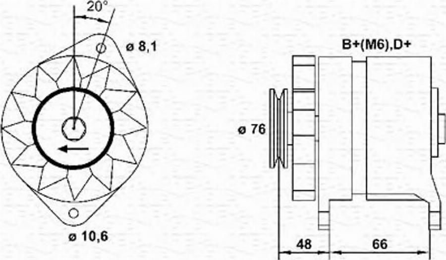 Magneti Marelli 943356151010 - Генератор avtokuzovplus.com.ua