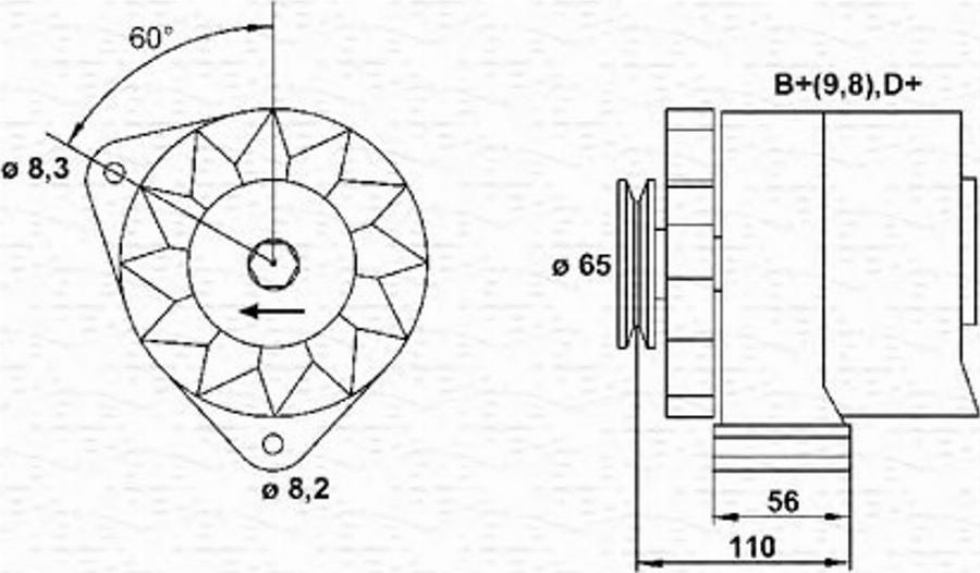 Magneti Marelli 943356275010 - Генератор autocars.com.ua