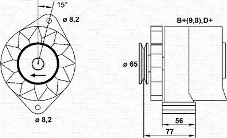 Magneti Marelli 943356444010 - Генератор avtokuzovplus.com.ua